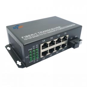 10 / 100M 1Fiber + 8RJ45 Ports Simplex Fiber Switch