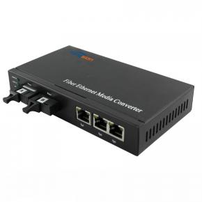  2Fiber+3RJ45 Ports Simplex Fiber Media Switch